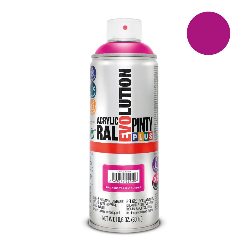 Aerosoliakryylimaali Violetti RAL 4006 PINTYPLUS Evolution 400ml hinta ja tiedot | Maalit | hobbyhall.fi