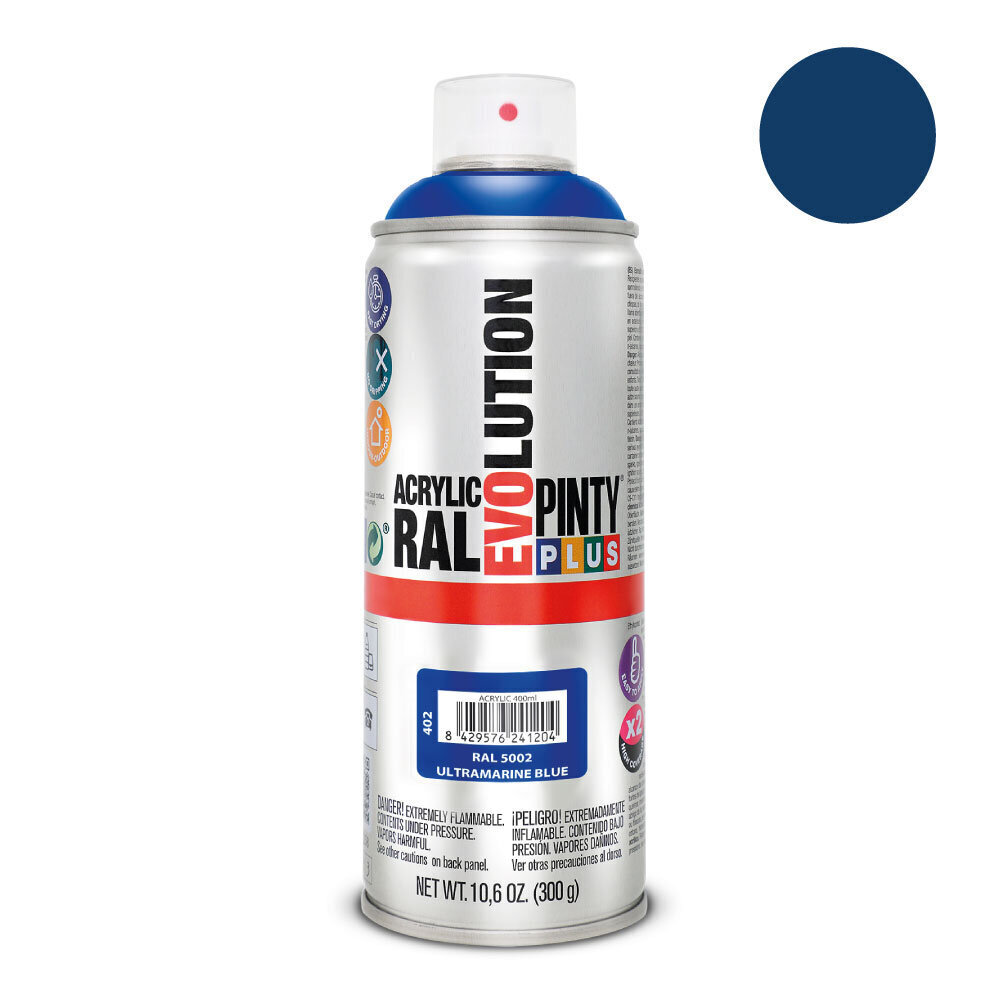 Aerosoliakryyliväri Sininen RAL 5002 PINTYPLUS Evolution 400ml hinta ja tiedot | Maalit | hobbyhall.fi