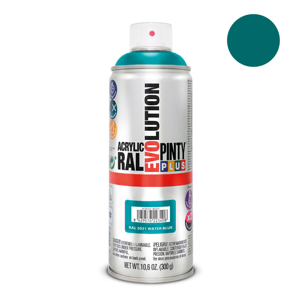 Aerosoliakryylimaali sininen RAL 5021 PintyPlus Evolution 400ml hinta ja tiedot | Maalit | hobbyhall.fi