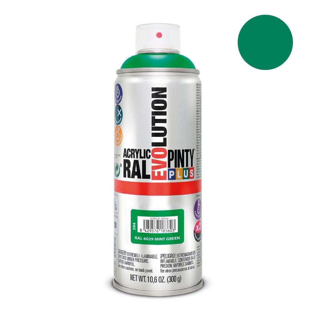 Aerosoli akryylimaali vihreä RAL 6029 PintyPlus Evolution 400ml hinta ja tiedot | Maalit | hobbyhall.fi