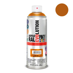 Aerosoli akryylimaali ruskea RAL 8001 PintyPlus Evolution 400ml hinta ja tiedot | PintyPlus Kodin remontointi | hobbyhall.fi