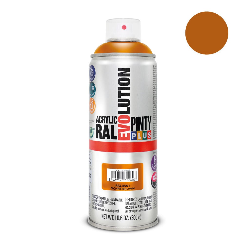 Aerosoli akryylimaali ruskea RAL 8001 PintyPlus Evolution 400ml hinta ja tiedot | Maalit | hobbyhall.fi