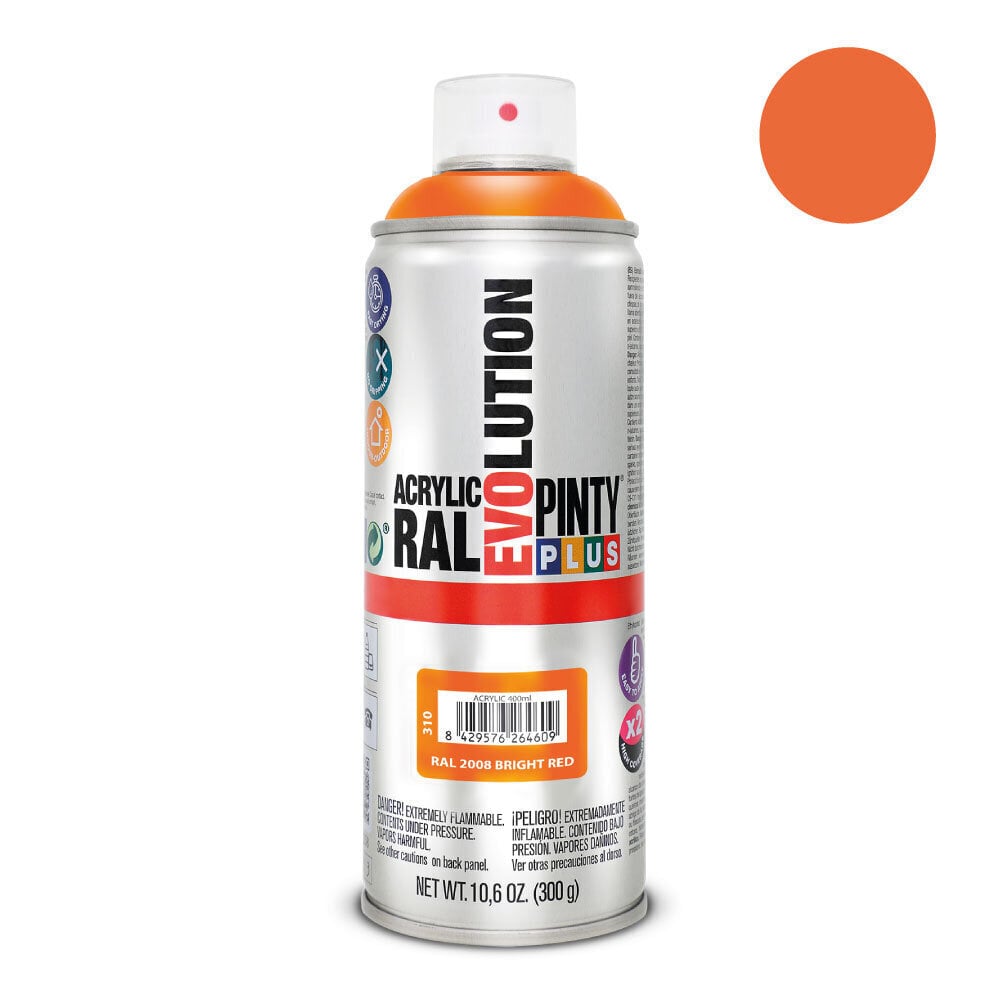 Aerosoli akryylimaali oranssi RAL 2008 PintyPlus Evolution 400ml hinta ja tiedot | Maalit | hobbyhall.fi