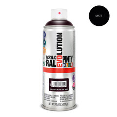 Aerosoli akryylimaali musta matta RAL 9005 PintyPlus Evolution 400ml hinta ja tiedot | PintyPlus Kodin remontointi | hobbyhall.fi