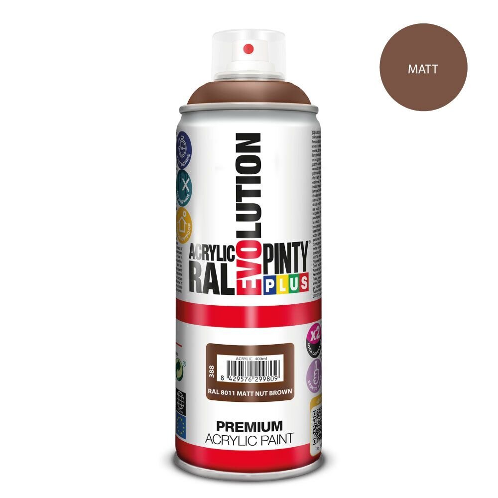 Aerosoli akryylimaali musta matta RAL 9005 PintyPlus Evolution 400ml hinta ja tiedot | Maalit | hobbyhall.fi