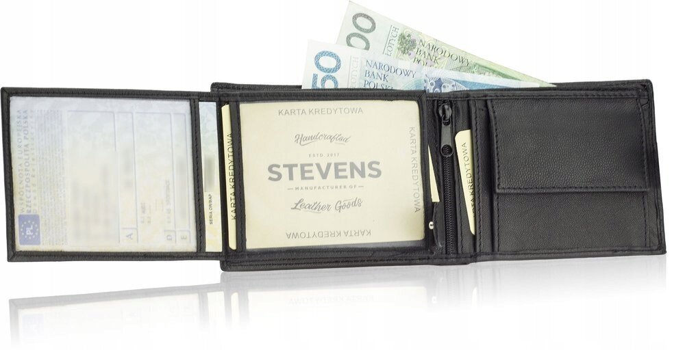 Vaakasuora nahkainen lompakko miehille Stevens DP02 hinta ja tiedot | Miesten lompakot | hobbyhall.fi