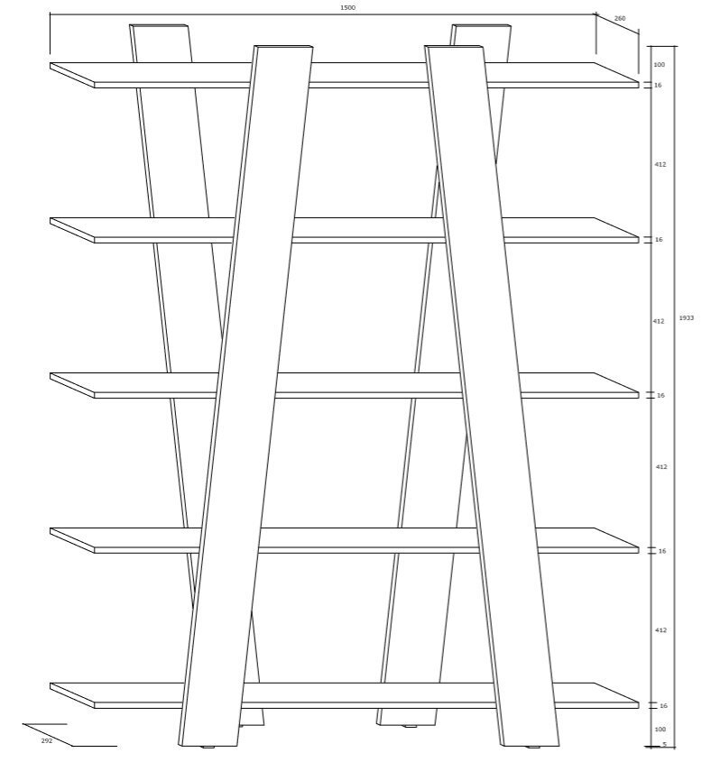 Via 150 hylly, valkoinen hinta ja tiedot | Hyllyt | hobbyhall.fi