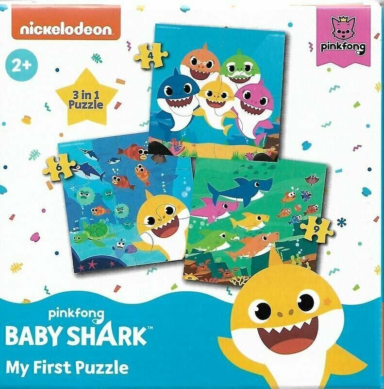 Pulma Nickelodeon Pinkfong Baby Shark 3in1 hinta ja tiedot | Palapelit | hobbyhall.fi