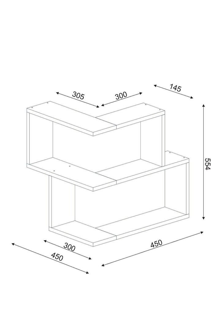 Seinähylly Kalune Design Bulut, valkoinen. hinta ja tiedot | Hyllyt | hobbyhall.fi