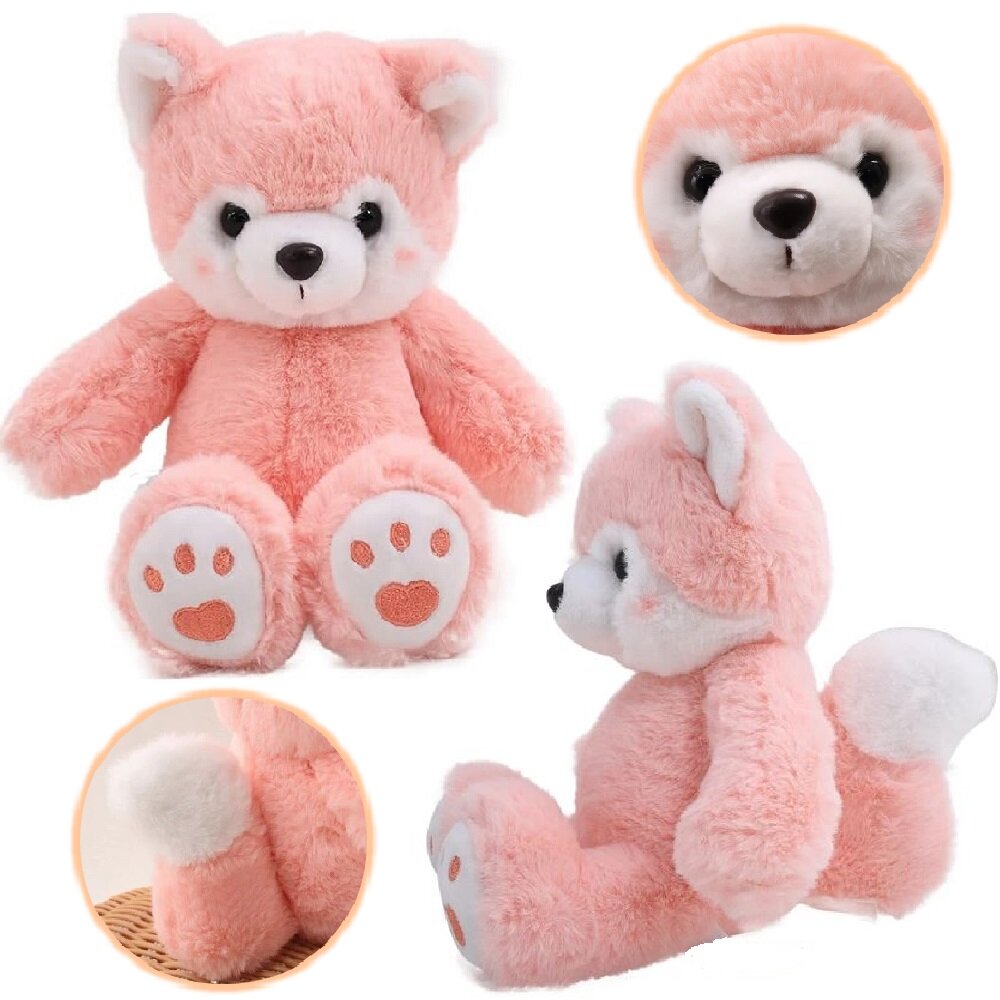 Pehmolelu pinkki Husky 30cm hinta ja tiedot | Pehmolelut | hobbyhall.fi