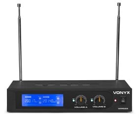 Vonyx WM522B VHF 2-kanavainen mikrofonisarja kahdella rungolla hinta ja tiedot | Mikrofonit | hobbyhall.fi