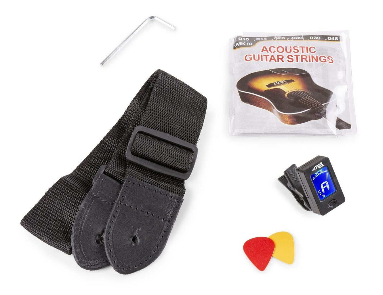 Max SoloJam Western Guitar Pack luonnollinen hinta ja tiedot | Kitarat | hobbyhall.fi