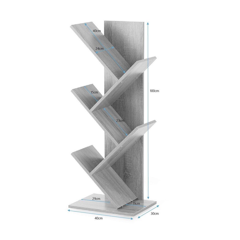 Hylly Hurx 40x30x102 cm, pähkinä hinta ja tiedot | Hyllyt | hobbyhall.fi