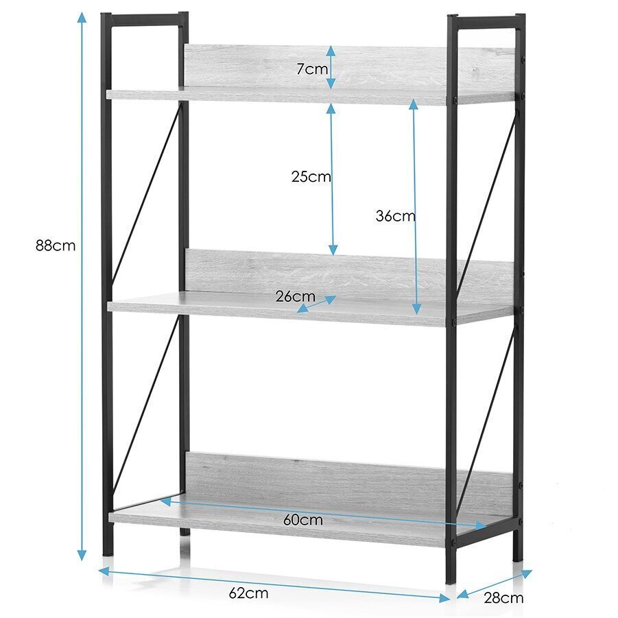 Hylly Tukke 62x27,6x87 cm, pähkina hinta ja tiedot | Hyllyt | hobbyhall.fi