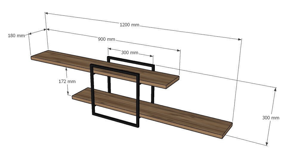 Seinähylly Kalune Design Mone, ruskea hinta ja tiedot | Hyllyt | hobbyhall.fi