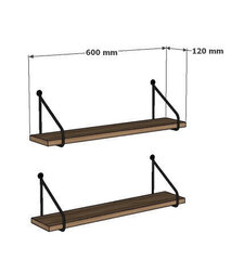 2-hyllysetti Kalune Reco, ruskea hinta ja tiedot | Hyllyt | hobbyhall.fi