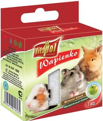 Luonnollinen mineraalikivi jyrsijöille ja kaneille omenoiden kanssa Vitapol, 40g hinta ja tiedot | Pieneläinten ruoat | hobbyhall.fi