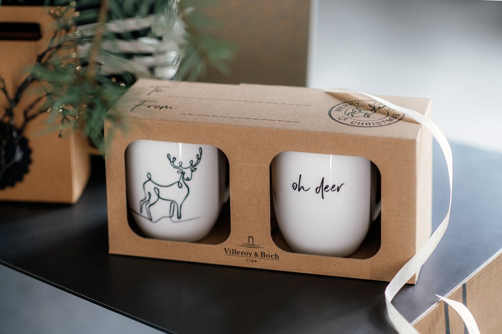 Villeroy & Boch Xmas Set Reindeer -mukit, 2 kpl hinta ja tiedot | Lasit, mukit ja kannut | hobbyhall.fi