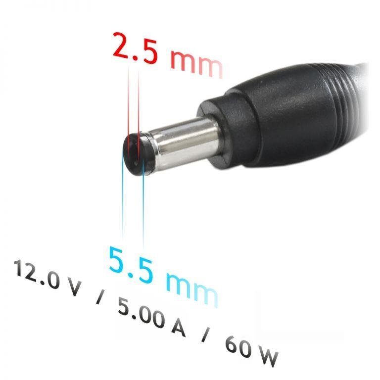 Akyga 100-250V, 12V, 5A, 60W hinta ja tiedot | Kannettavien tietokoneiden laturit | hobbyhall.fi