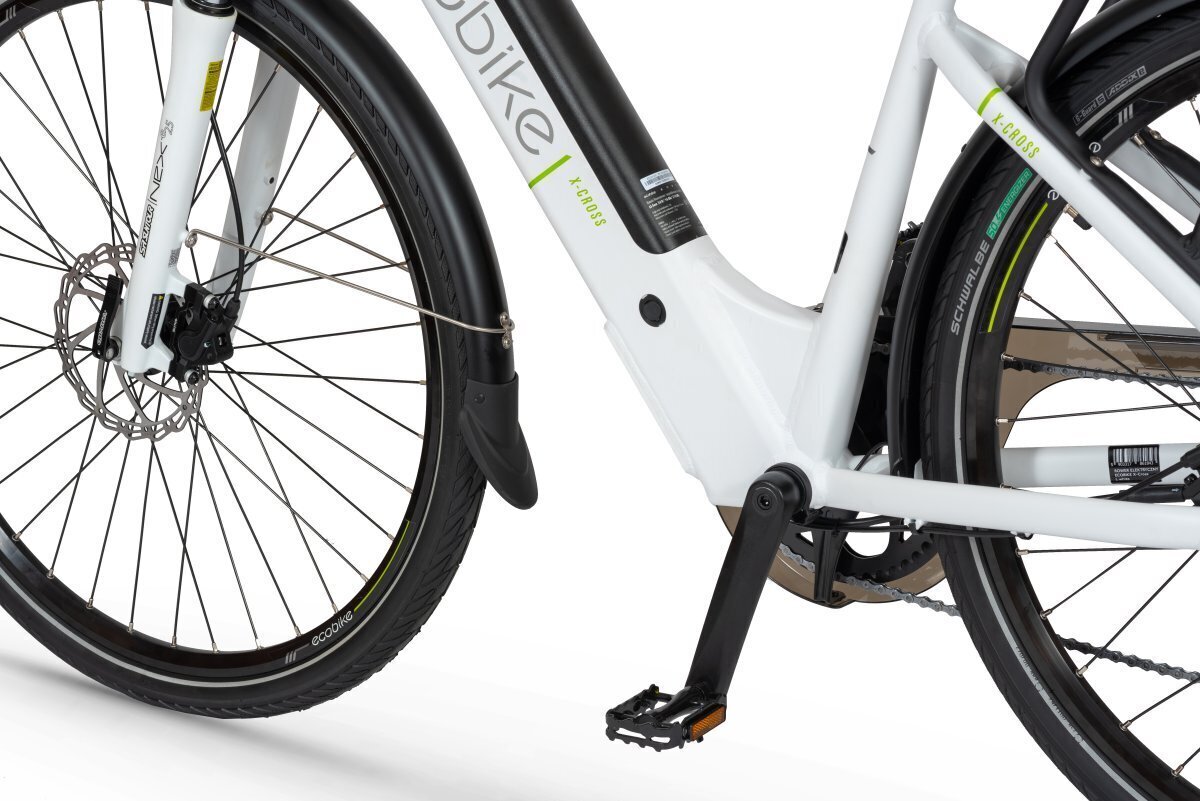 Sähköpyörä Ecobike X-Cross 17,5 Ah LG, valkoinen hinta ja tiedot | Sähköpyörät | hobbyhall.fi