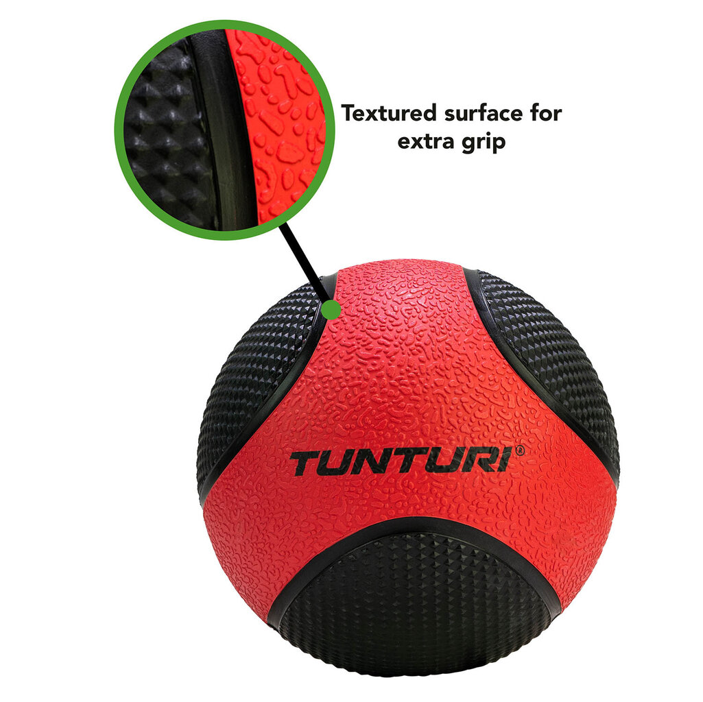 Voimaharjoittelupallo Tunturi Medicine Ball 3kg, punainen / musta hinta ja tiedot | Treenipallot | hobbyhall.fi