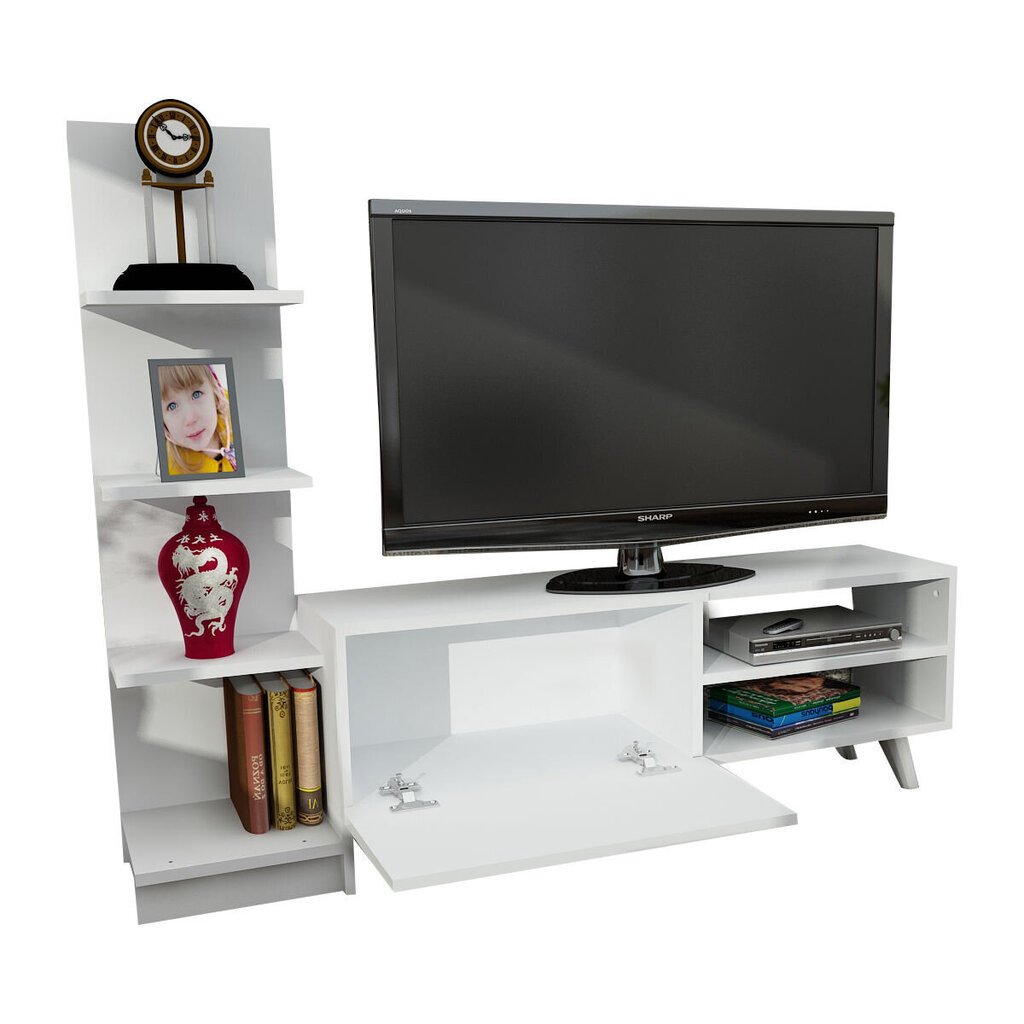 Kalune Design 756 (II), valkoinen TV-pöytä hinta ja tiedot | TV- ja mediakalusteet | hobbyhall.fi