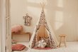 Teepee-teltta Moi Mili, pellava, värikäs kuviointi hinta ja tiedot | Lasten leikkimökit ja -teltat | hobbyhall.fi