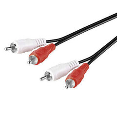 Sbox RCA-101, 2xRCA->2xRCA M/M, 1.5m hinta ja tiedot | Kaapelit ja adapterit | hobbyhall.fi