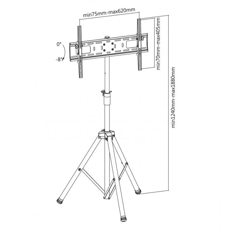 Sbox FST-846, Vesa 200x200 - 600x400, 37"-70" hinta ja tiedot | TV-seinätelineet | hobbyhall.fi