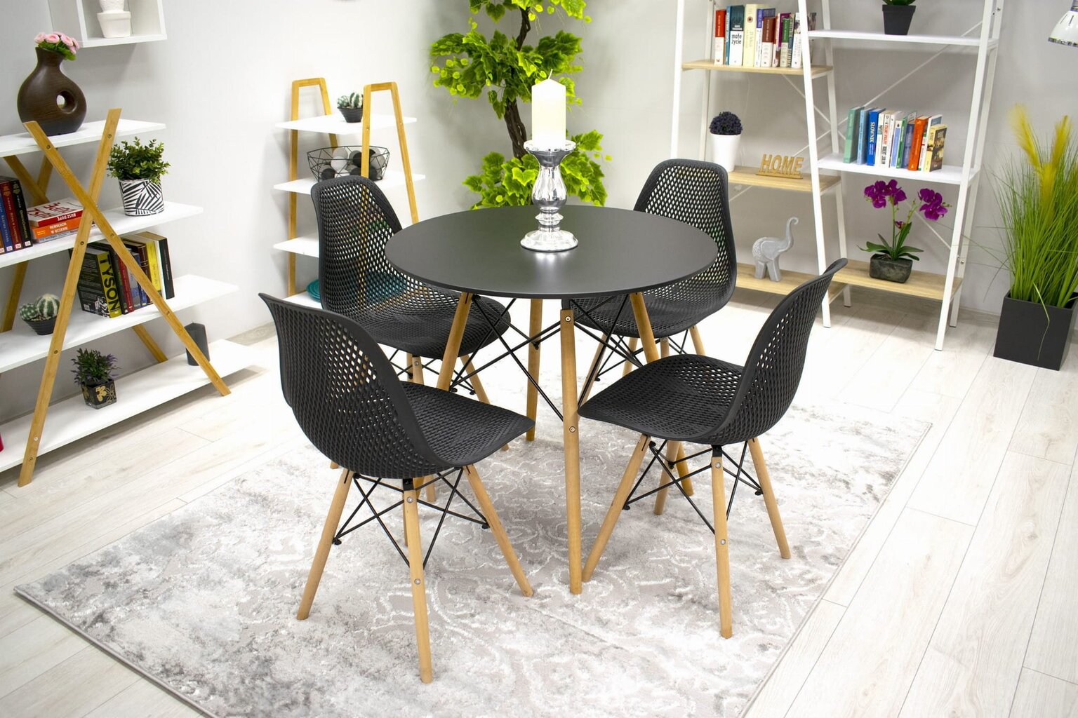 4 tuolin sarja MAR, musta hinta ja tiedot | Ruokapöydän tuolit | hobbyhall.fi