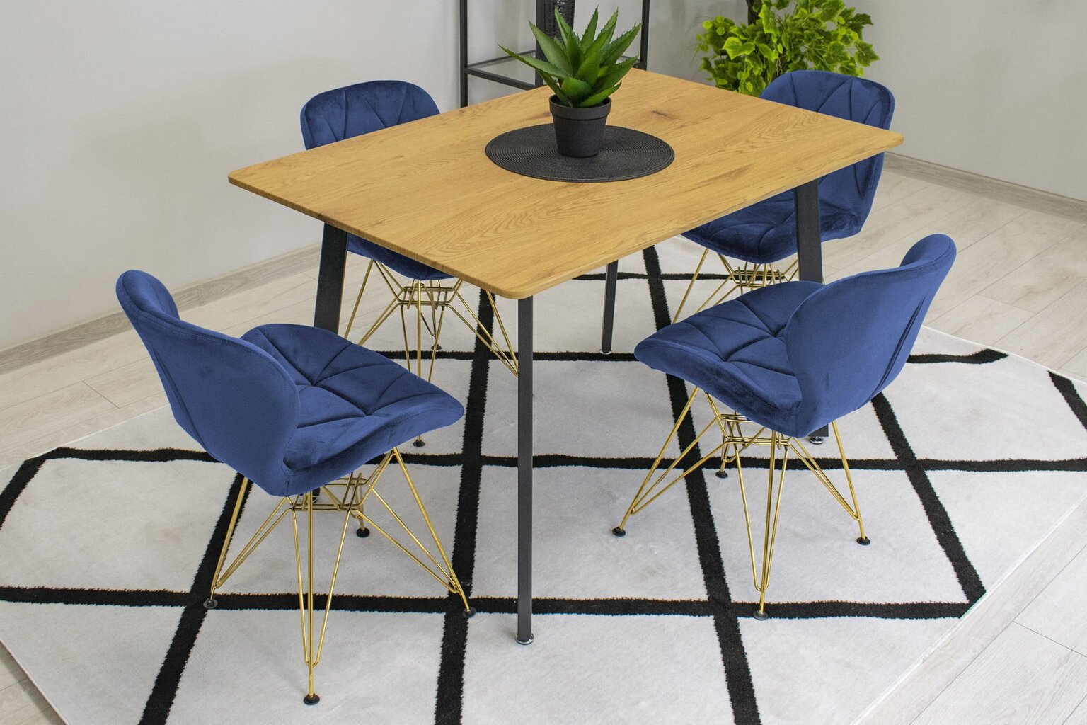 4 tuolin sarja Nes, sininen hinta ja tiedot | Ruokapöydän tuolit | hobbyhall.fi
