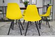 4 tuolin sarja Osaka, keltainen hinta ja tiedot | Ruokapöydän tuolit | hobbyhall.fi