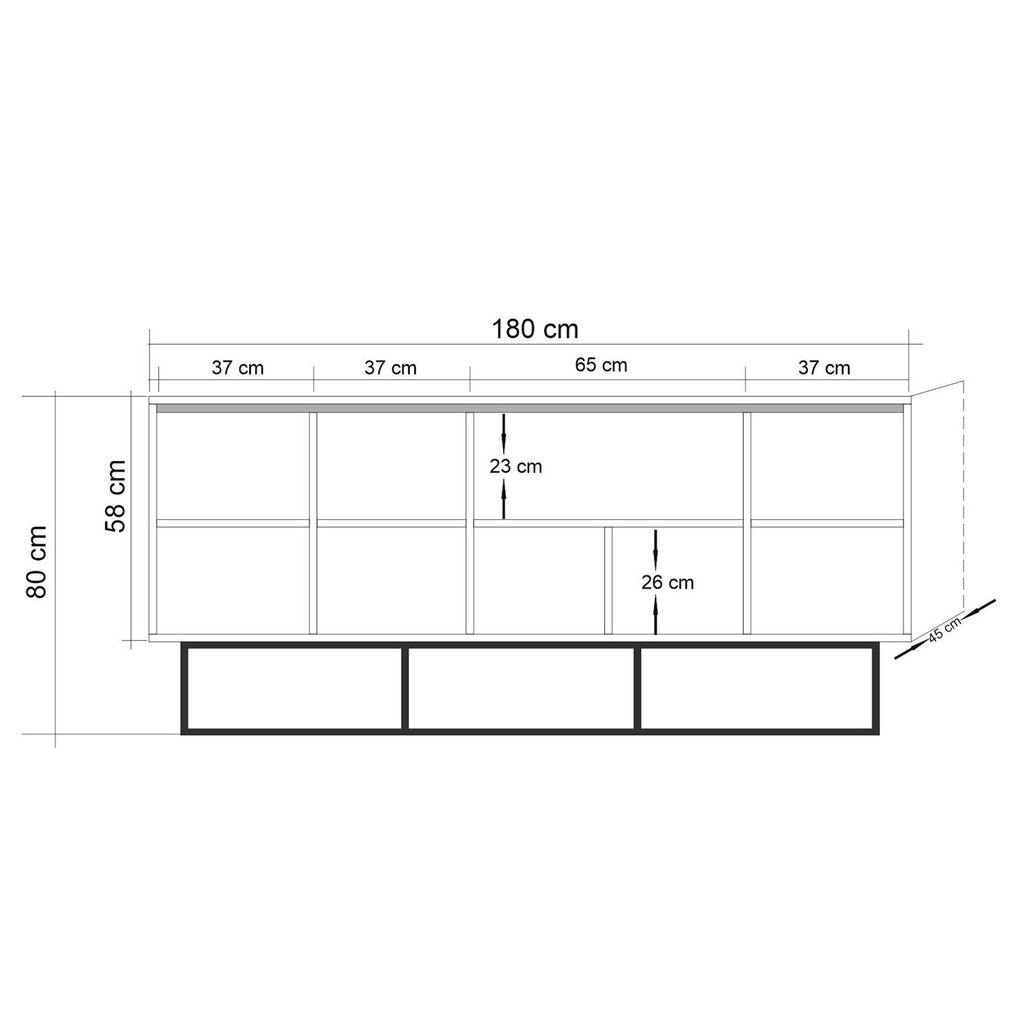 Lipasto Kalune Design Quantum Medula, tummanruskea hinta ja tiedot | Lipastot | hobbyhall.fi