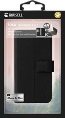 Krusell Loka FolioWallet 2in1 Apple iPhone XS Max:lle, musta hinta ja tiedot | Puhelimen kuoret ja kotelot | hobbyhall.fi