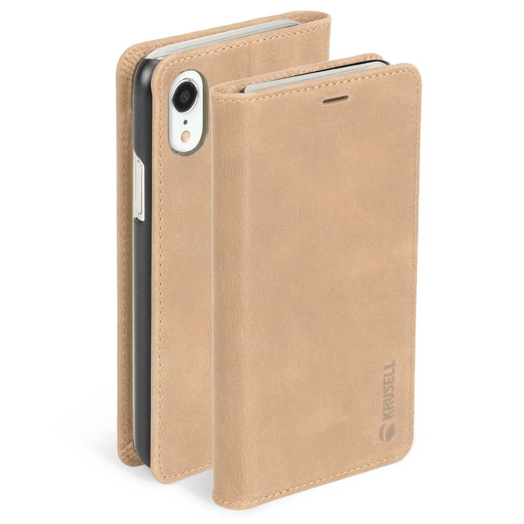 Krusell Sunne 4 Card FolioWallet Apple iPhone XR:lle, ruskea hinta ja tiedot | Puhelimen kuoret ja kotelot | hobbyhall.fi