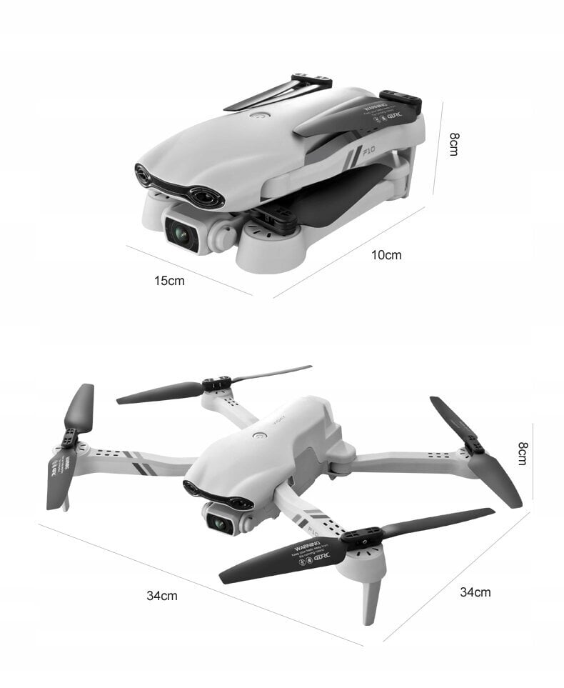 Drone F10, 2000 metriä ohjaa 4K WIFI -etäisyyttä kahdella kameralla ja kolmella akulla hinta ja tiedot | Dronet | hobbyhall.fi