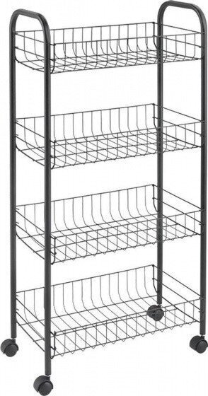 Vaunuhylly ascona 84 x 41 cm teräs musta hinta ja tiedot | Keittiövälineet | hobbyhall.fi