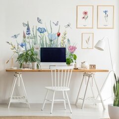 Seinätarra perhosia ja värikäs kasvillisuus hinta ja tiedot | Sisustustarrat | hobbyhall.fi