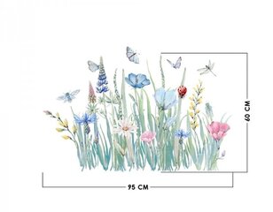 Seinätarra perhosia ja värikäs kasvillisuus hinta ja tiedot | Sisustustarrat | hobbyhall.fi