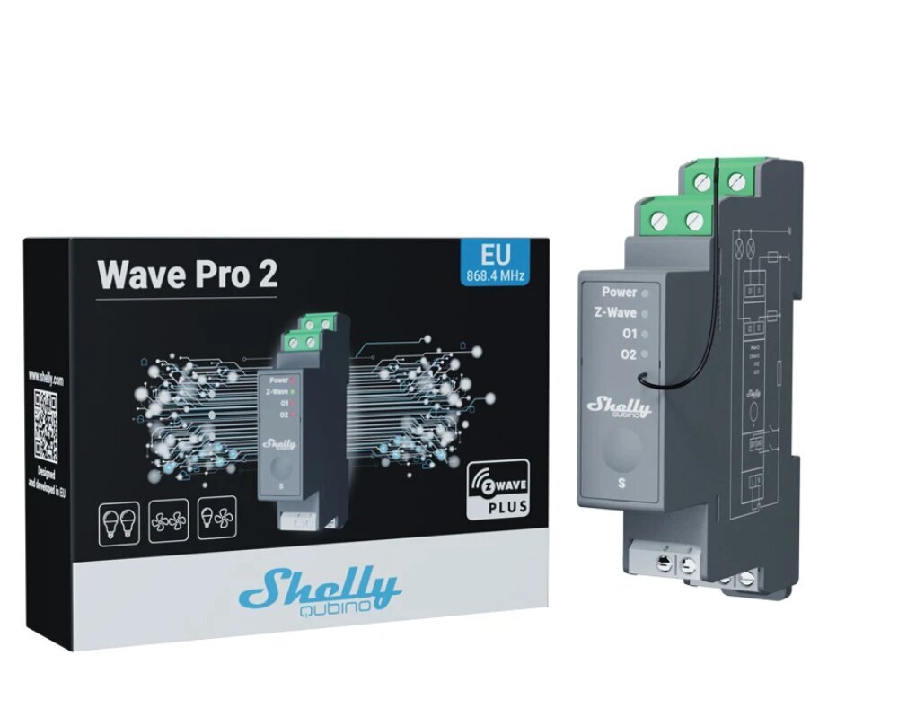 Shelly PRO 1PM -älyrele tehomittarilla, Wi-Fi / Bluetooth / LAN hinta ja tiedot | Turvajärjestelmien ohjaimet | hobbyhall.fi