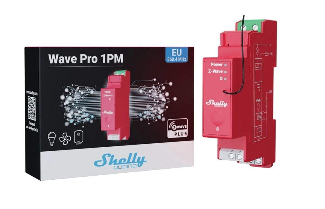 Shelly PRO 2 -rele, 2-kanavainen, Wi-Fi / Bluetooth / LAN hinta ja tiedot | Turvajärjestelmien ohjaimet | hobbyhall.fi