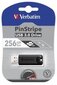 Verbatim USB-MUISTI 3.0 256GB PINSTRIPE MUSTA hinta ja tiedot | Muistitikut | hobbyhall.fi