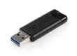 Verbatim USB-MUISTI 3.0 256GB PINSTRIPE MUSTA hinta ja tiedot | Muistitikut | hobbyhall.fi