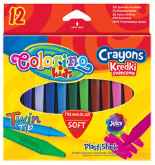 COLORINO väriliidut, kolmion muotoiset, 12 väriä hinta ja tiedot | Colorino Lapset | hobbyhall.fi