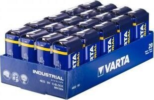 Paristot Varta Industrial 9V, 20 kpl hinta ja tiedot | Paristot | hobbyhall.fi