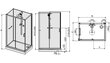 Neliseinäinen suihkukaappi Sanplast Classic II kpl-KCD2 / CLII 80-120s hinta ja tiedot | Suihkukaapit ja suihkunurkat | hobbyhall.fi