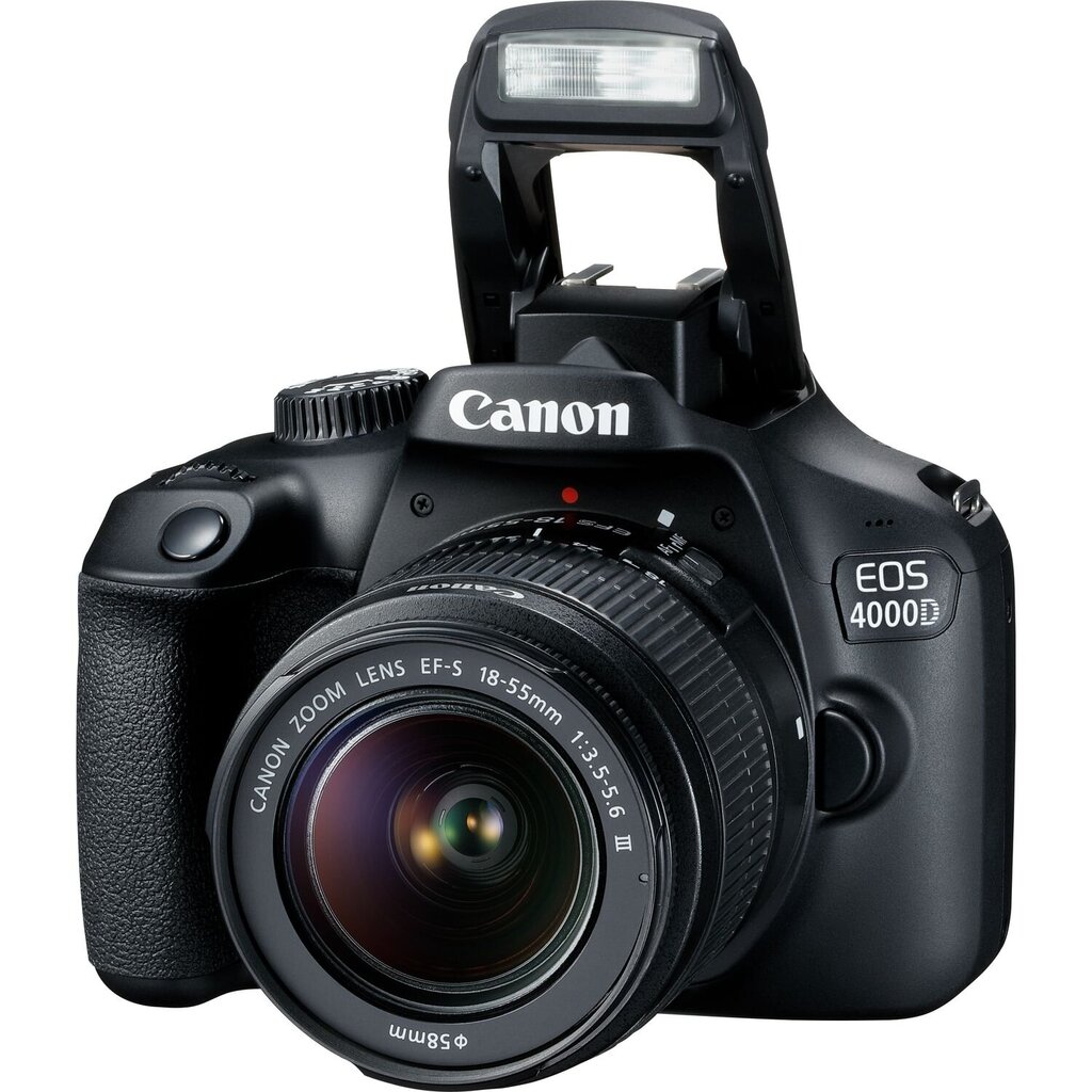 Canon EOS 4000D 18-55 III, valkoinen laatikko hinta ja tiedot | Kamerat | hobbyhall.fi