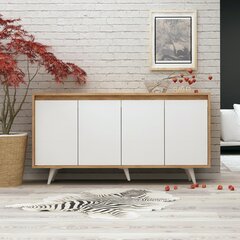 Lipasto Kalune Design Shans, valkoinen/ruskea hinta ja tiedot | Lipastot | hobbyhall.fi