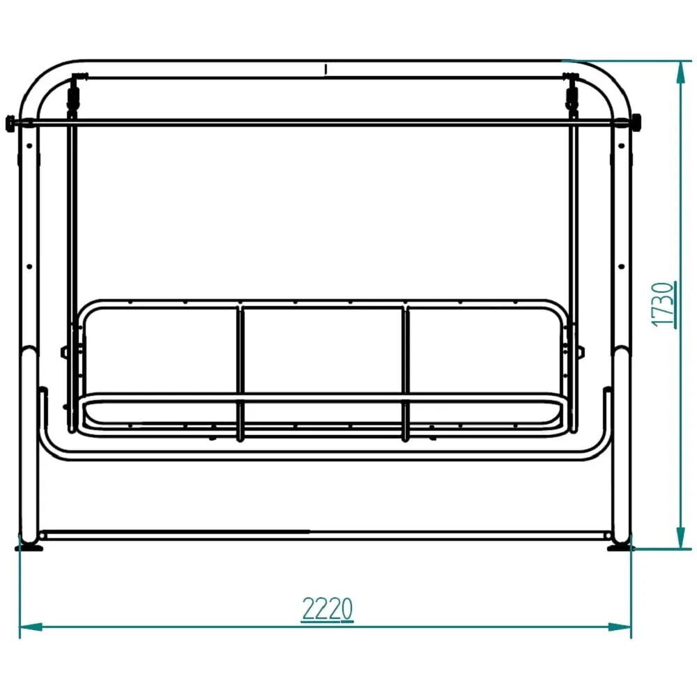 Puutarhakeinu Patio Venezia Lux D048-06FB, harmaa hinta ja tiedot | Puutarhakeinut | hobbyhall.fi