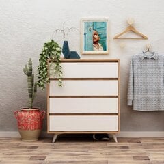 Lipasto Kalune Design Suvera, valkoinen/ruskea hinta ja tiedot | Lipastot | hobbyhall.fi